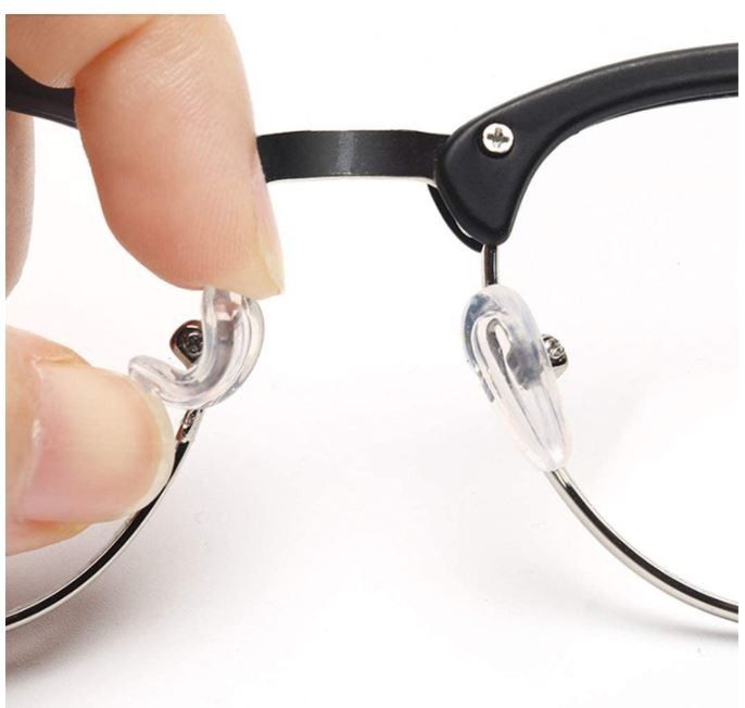 【各種10ペア】メガネ鼻パッド 眼鏡 鼻パッドメガネ シリコン柔らかい メガネ修理キット ねじ工具と収納ケース付き