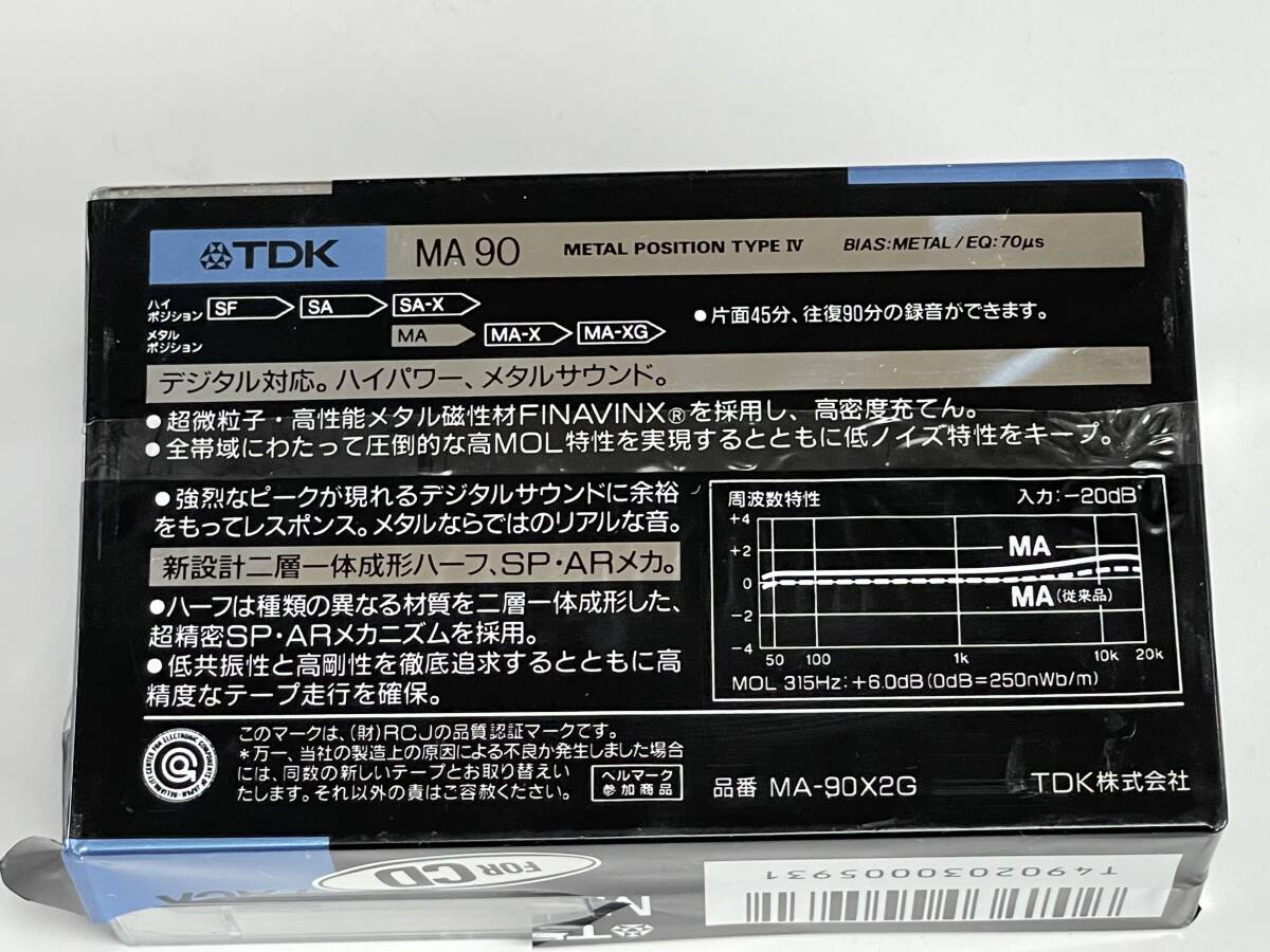 !! TDK METAL POSITION TYPE IV / MA - 90x2G // TDK HIGH POSITION TYPEⅡ/ SA - 90x2G カセットテープ 計4本 !! 難有り品の画像5