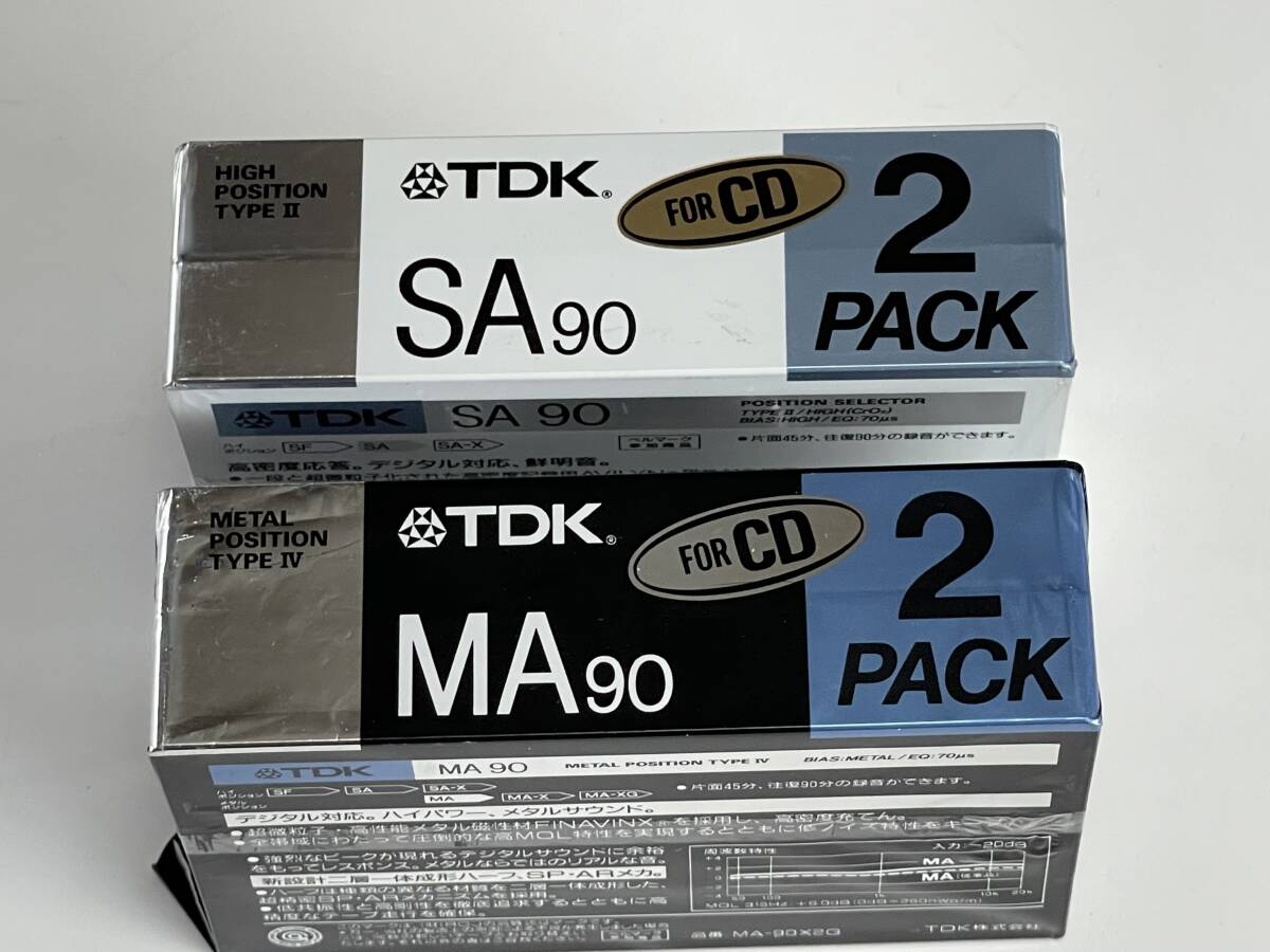 !! TDK METAL POSITION TYPE IV / MA - 90x2G // TDK HIGH POSITION TYPEⅡ/ SA - 90x2G カセットテープ 計4本 !! 難有り品の画像1