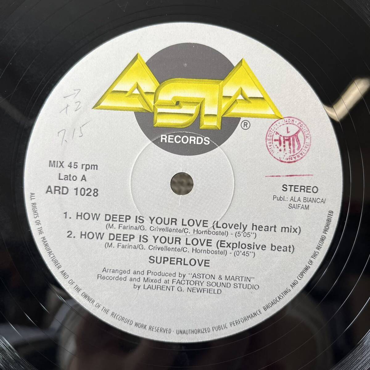 LP / Super Love / How Deep Is Your Love / ARD-1028 の画像3