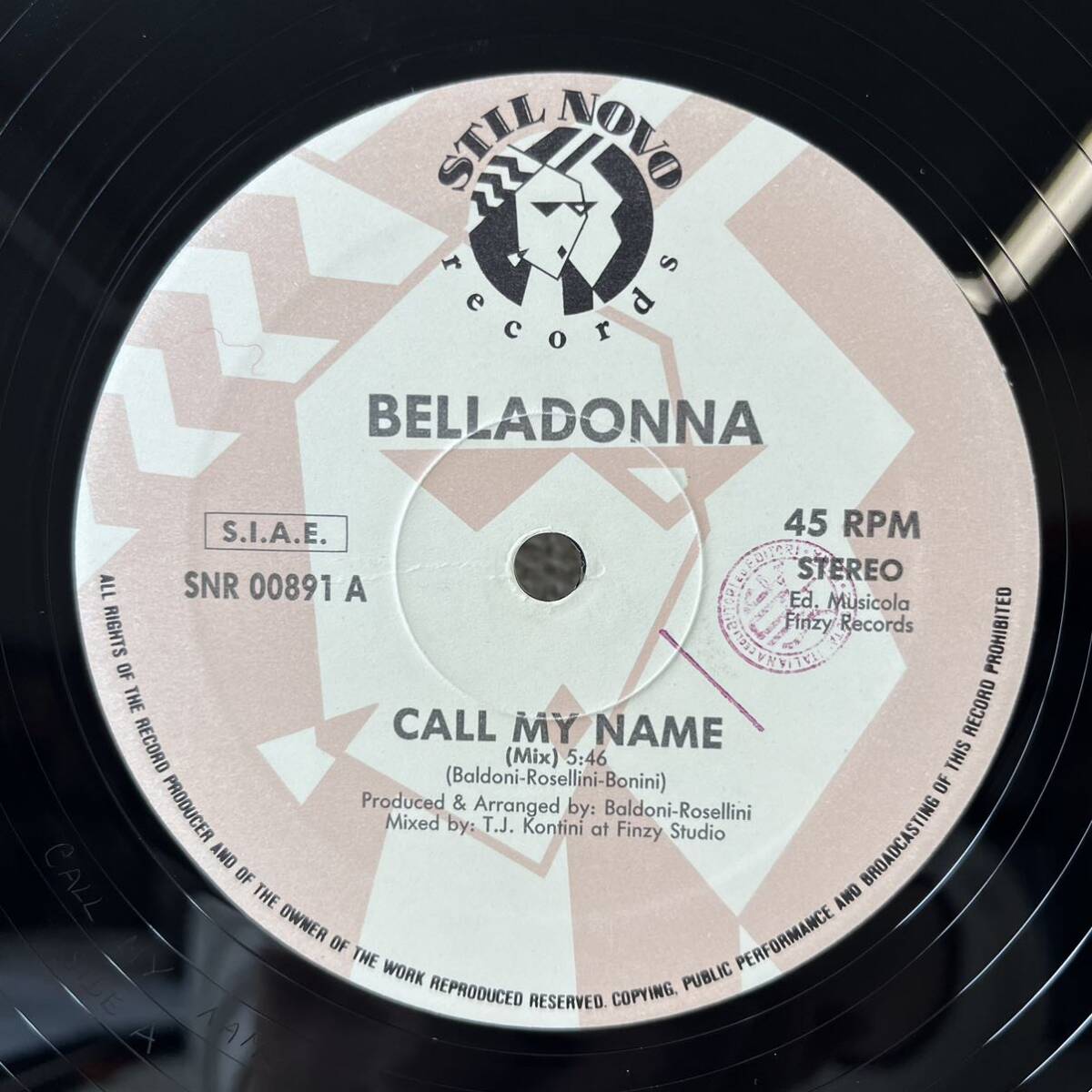 LP / Belladonna / Call Me Name / SNR-00891 の画像3