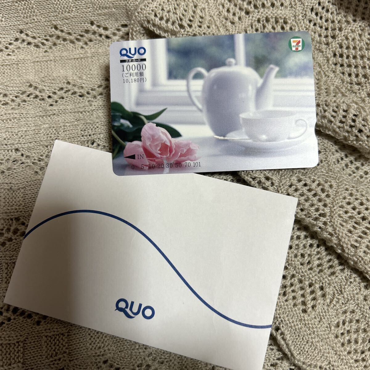 [ не использовался ] QUO card seven eleven 10000 иен ( использование сумма 10180 иен ) выгода марка возможно 