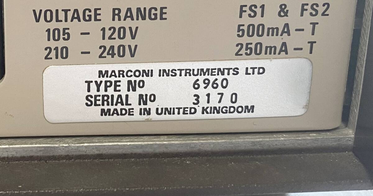 【ジャンク】Marconi 6960A パワーメーター_画像6