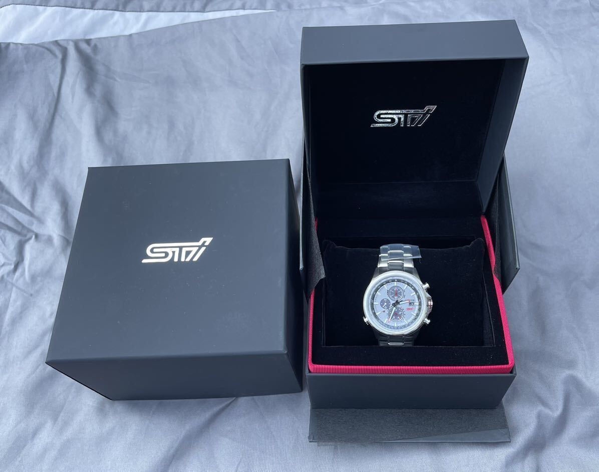 新品 未使用 STI 腕 時計 Sports Chronograph 2023 SUBARU スバル STSG22100010 　W-6942_画像1