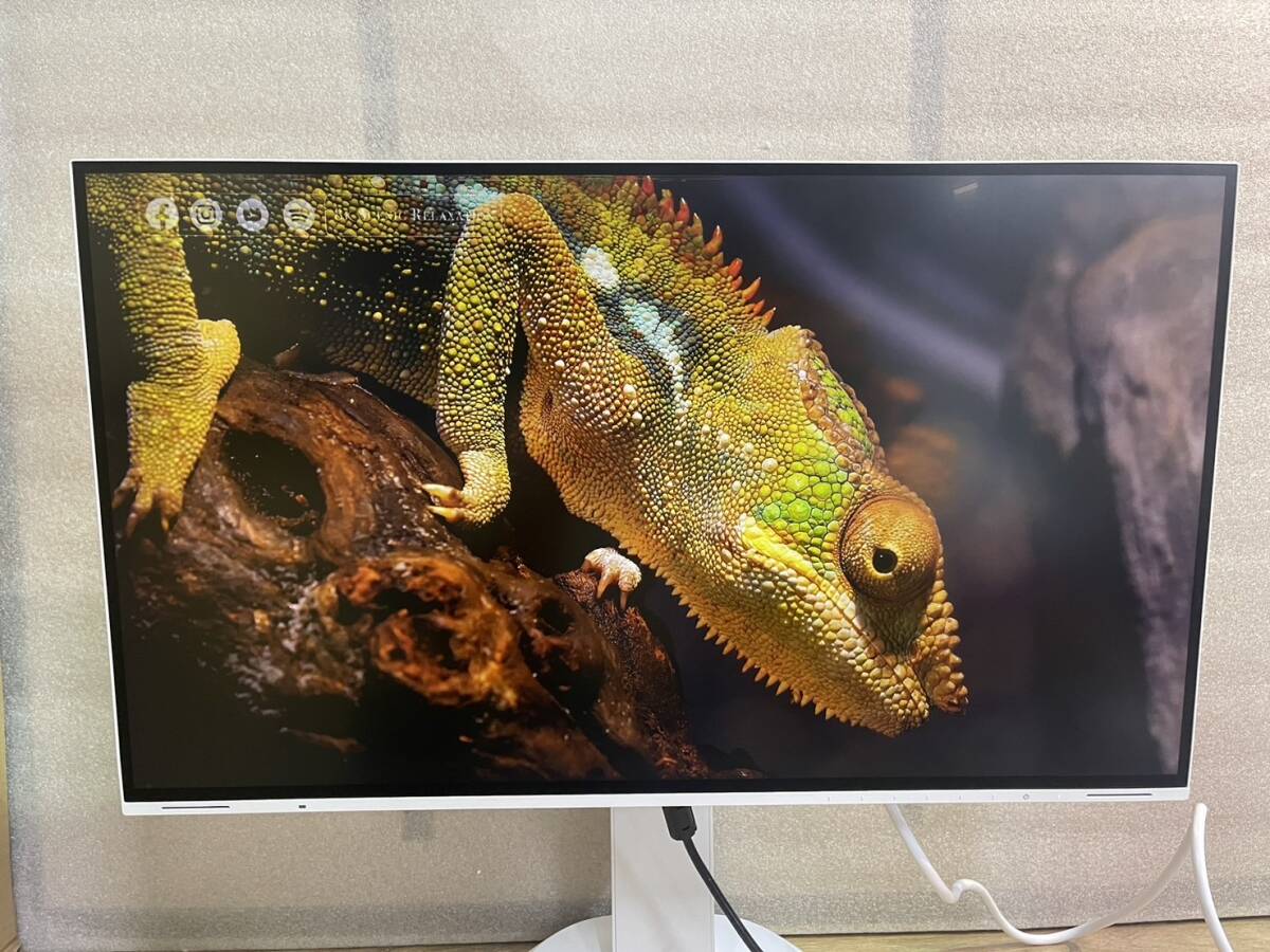 EIZO エイゾー 27型4K液晶ディスプレイ FlexScan EV2740X ホワイト 初期不良品/160_画像2