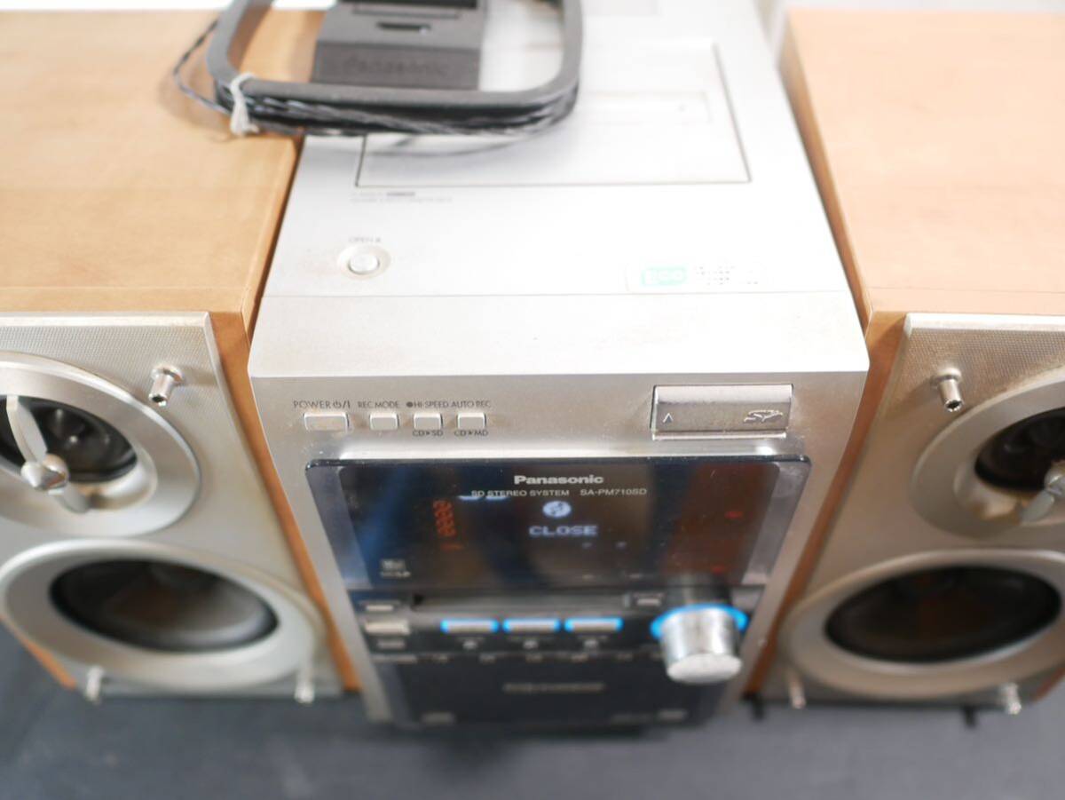 Panasonic ミニコンポ CD MD ラジカセ カセット ラジオ 5CDチェンジャー Panasonic SDステレオシステム SA-PM710SDの画像3