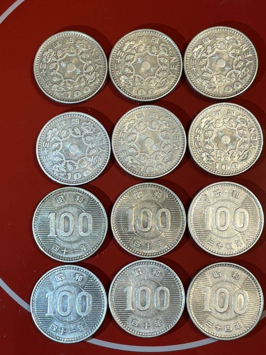鳳凰 100円銀貨6枚、稲穂 100円銀貨6枚合計12枚_画像2