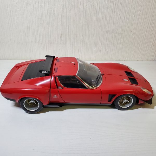 ●DE47【送100】1円～ Kyosho 京商 1/12 Lamborghini ランボルギーニ JOTA イオタ レッド 破損あり ミニカーの画像5