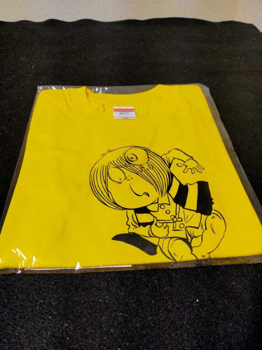 【未開封未使用】ゲゲゲの鬼太郎 鬼太郎 妖怪キッズ 半袖Tシャツ 130cm 綿100% 子供 女の子 男の子 水木プロ 水木しげる Tシャツ 黄色_画像3