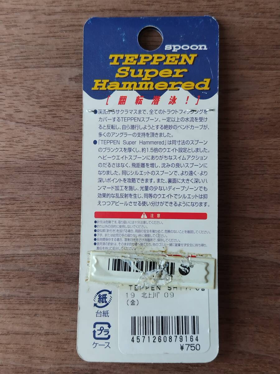 ◇スカジットデザインズ TEPPEN テッペンスプーン スーパーハンマード 17.6g／北上川カラー ※未使用_画像5