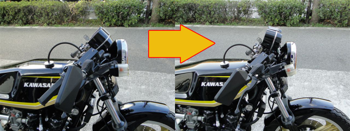 9371■Z400FX／Z400J／Z550FX メーターアップ用ブラケット(メーターアップステー)の画像2