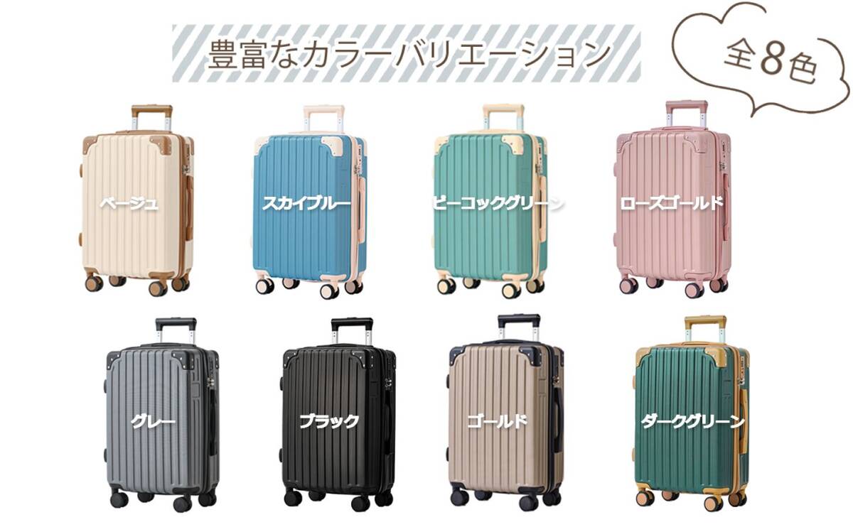 RIOU キャリーケース  スーツケース レディース Mサイズ 単品の画像2