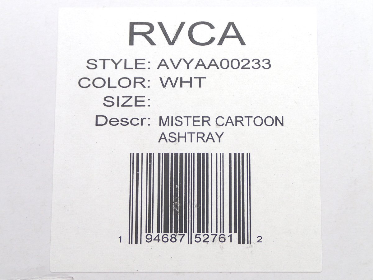 MISTER CARTOON X RVCA ASHTRAY WHITE ONE SIZE ミスターカートゥーン ルーカ アッシュトレイ ホワイト ブラック コラボ 灰皿 白 黒 陰陽_画像9