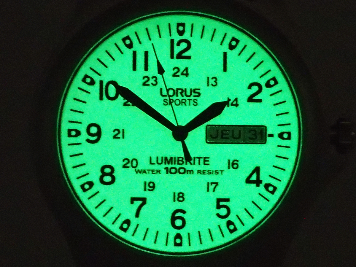 SEIKO LORUS Quartz Lumibrite Military Watch セイコー ローラス クオーツ ルミブライト グレー ミリタリー ウォッチ 100m防水 腕時計_※ルミブライト仕様で夜間でも視認性抜群！