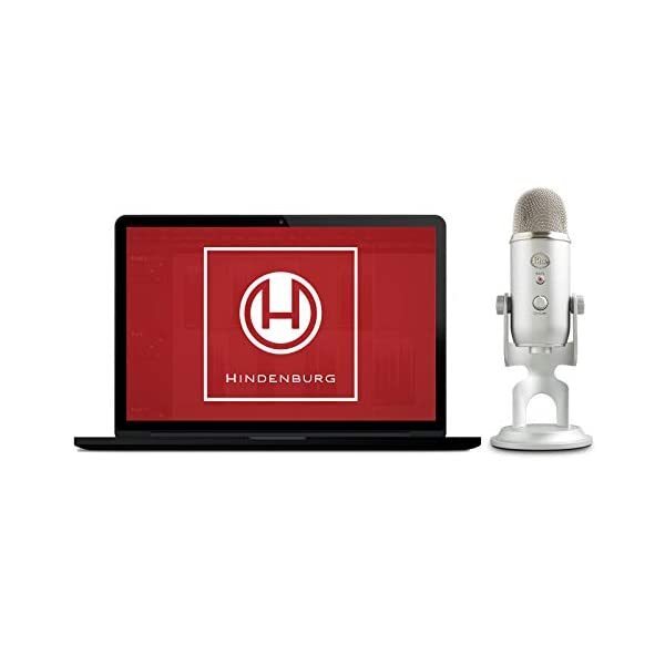 Blue Yeti Condenser USB Microphone Silver Podcaster Hindenburg set blue ieti condenser microphone silver Pod caster 