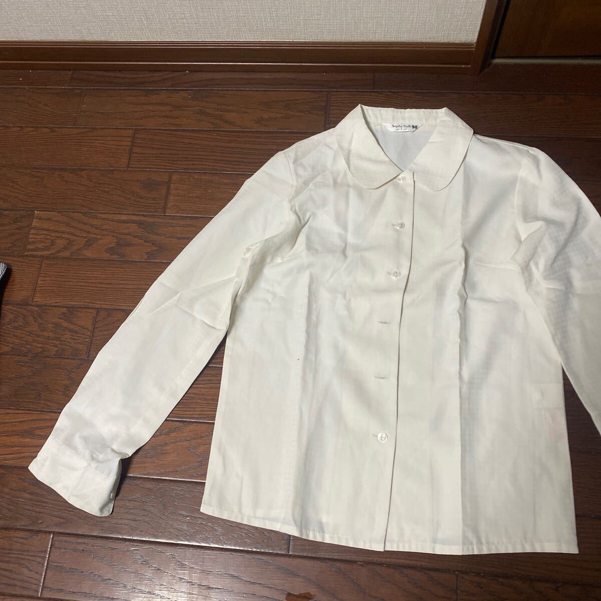 【7号】中古OL制服.ジャケット、スカート、白のブラウス、パンツ計12点_画像9