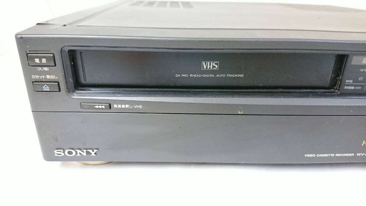 【ジャンク品】SONY ソニー ビデオカセットレコーダー WV-F1/VHS/8ミリ/ダブルビデオデッキ/録画再生/約11.5×43×37.5cm/10-ZIB15の画像2