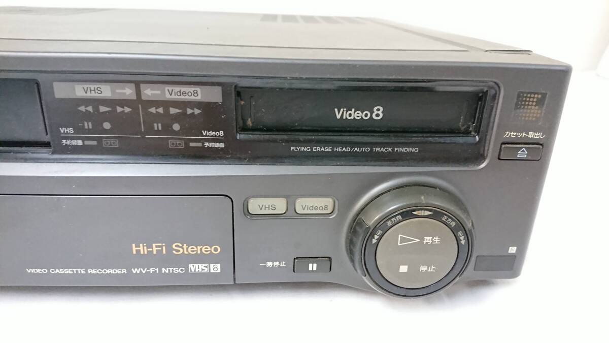 【ジャンク品】SONY ソニー ビデオカセットレコーダー WV-F1/VHS/8ミリ/ダブルビデオデッキ/録画再生/約11.5×43×37.5cm/10-ZIB15の画像3