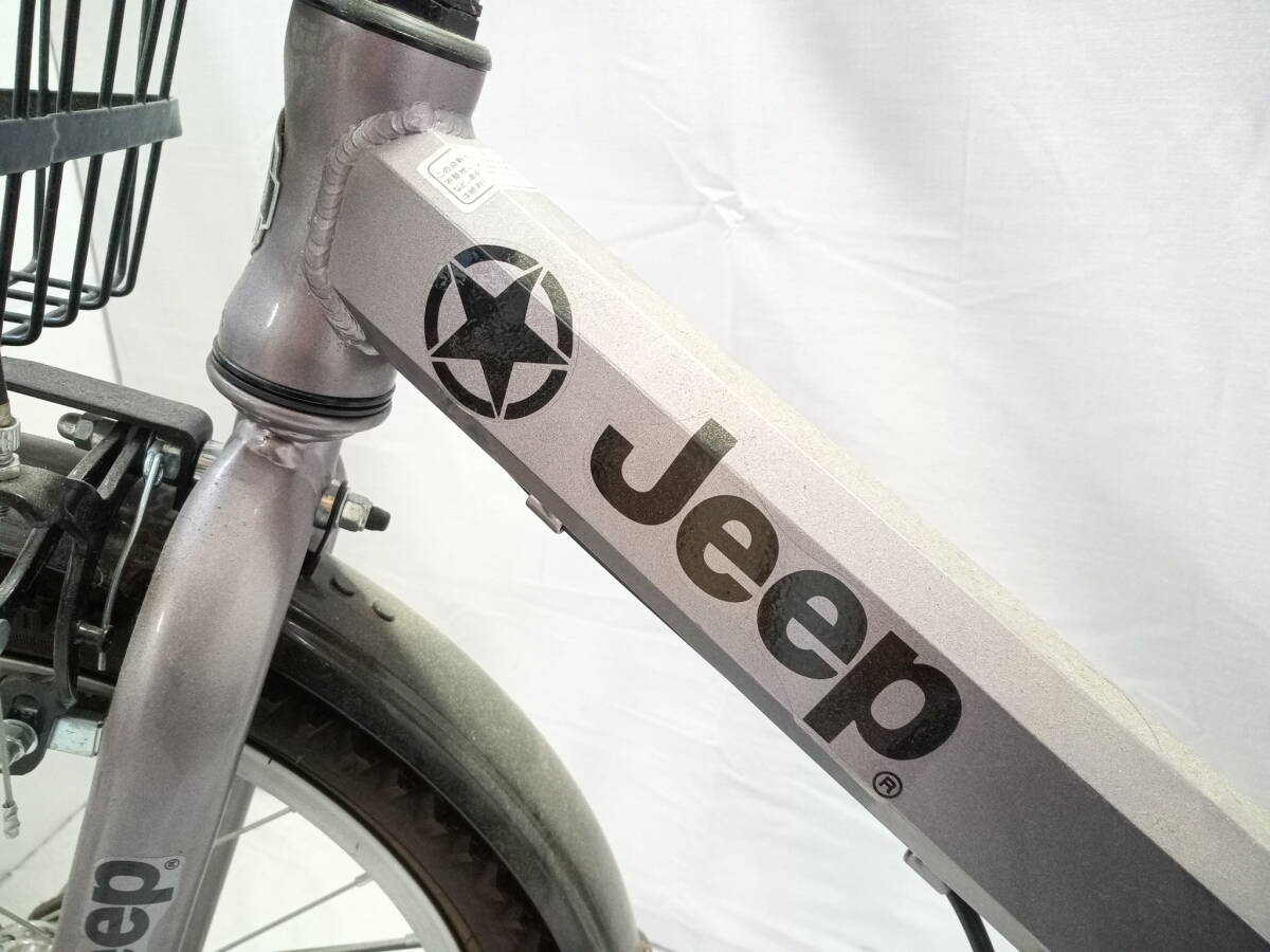 【USED品】Jeep ジープ キッズマウンテンバイク JE-18G/18インチ/ガンメタルカラー/ロゴ入りフレーム/2019年モデル/自転車/F-06OM041701の画像5