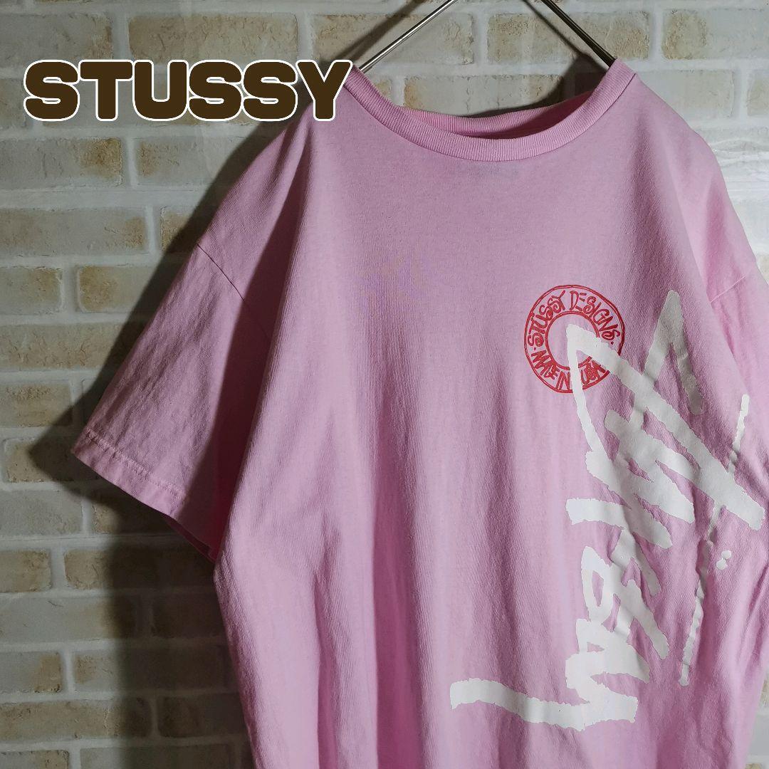 STUSSY ステューシー Tシャツ 半袖 ピンク ショーン フォント