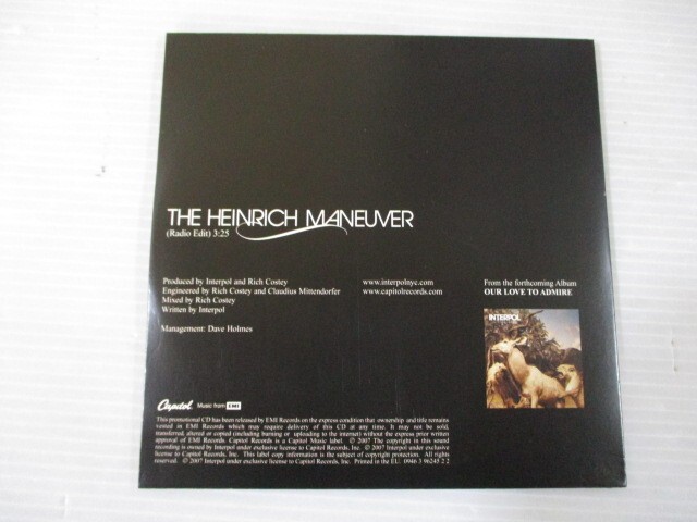 BT a1 送料無料◇INTERPOL THE HEINRICH MANEUVER ◇中古CD の画像3