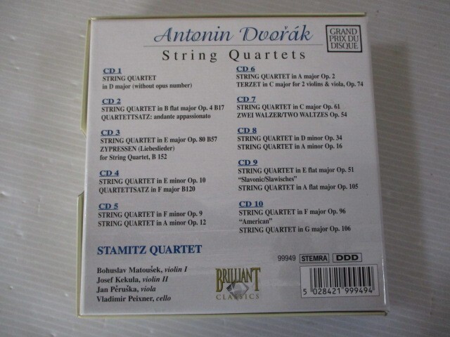 BS １円スタート☆Dvorak String Quartets （complete） STAMITZ QUARTET 中古CD☆ の画像2