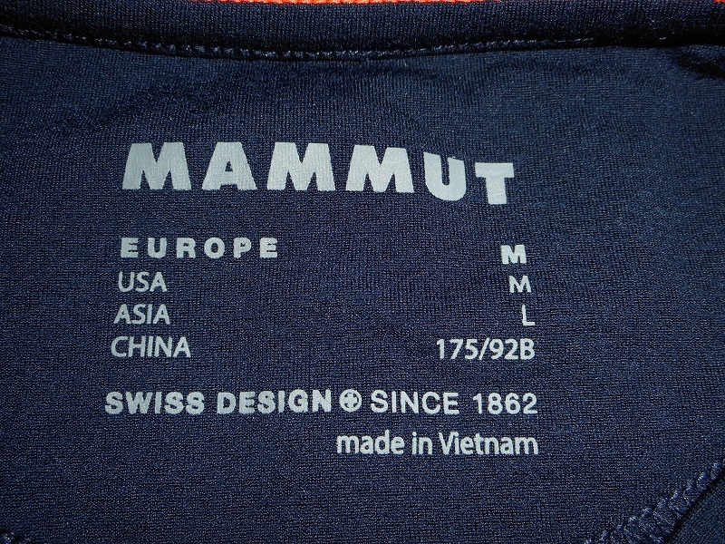 MAMMUT(マムート) 半袖Tシャツ「QD Logo Print T-Shirt AF Men」 ネイビー ASIA-Lサイズの画像7