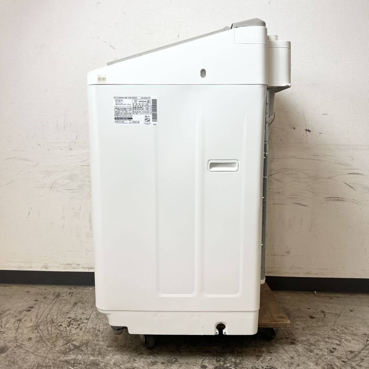 201＊中古品 HITACHI 日立 ビートウォッシュ 全自動洗濯機 BW-X90G 9kg 2021年製 動作確認済み＊の画像3
