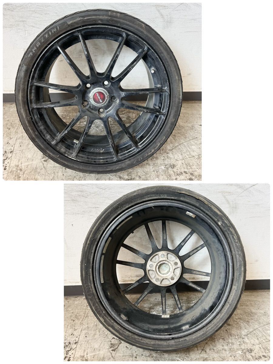 205＊中古品 2017年製 MAZZINI ECO607 225/40R18 92W ホイール 2014年製 RAYS 18インチ 18×7.5J タイヤ 4本セット 現状品＊の画像5