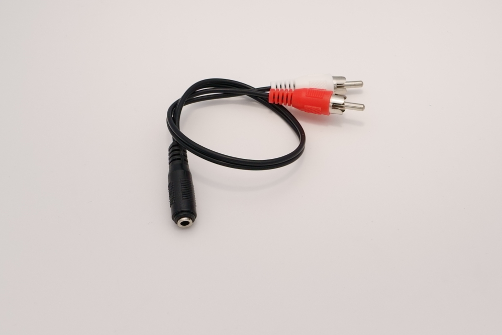 3.5mm стерео Mini штекер ( женский ) изменение RCA вилка сетевого шнура ( мужской ) 20cm изменение кабель /A050