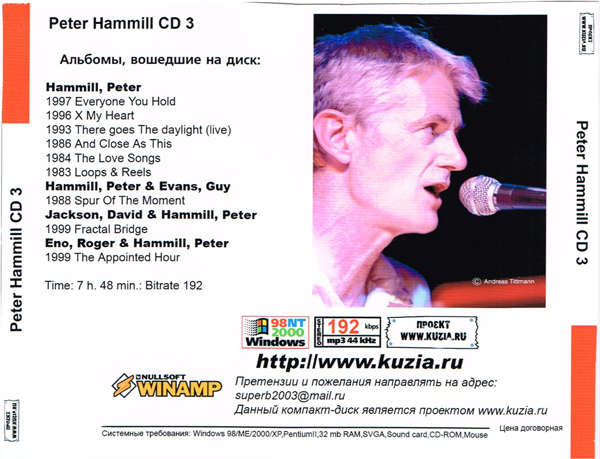 PETER HAMMIL CD3 1983 - 1997 大全集 MP3CD 1P◇_画像2