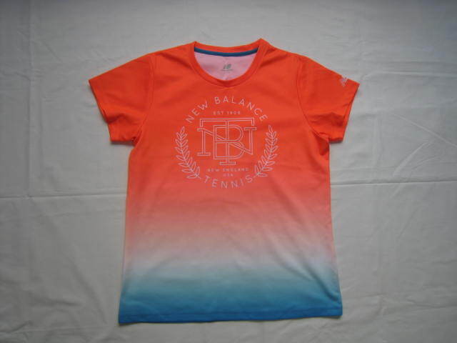 ☆　 NEW BALANCE（ニューバランス）丸首半袖Tシャツ　レディースLサイズ　JWTT7038・テニス　☆_画像2