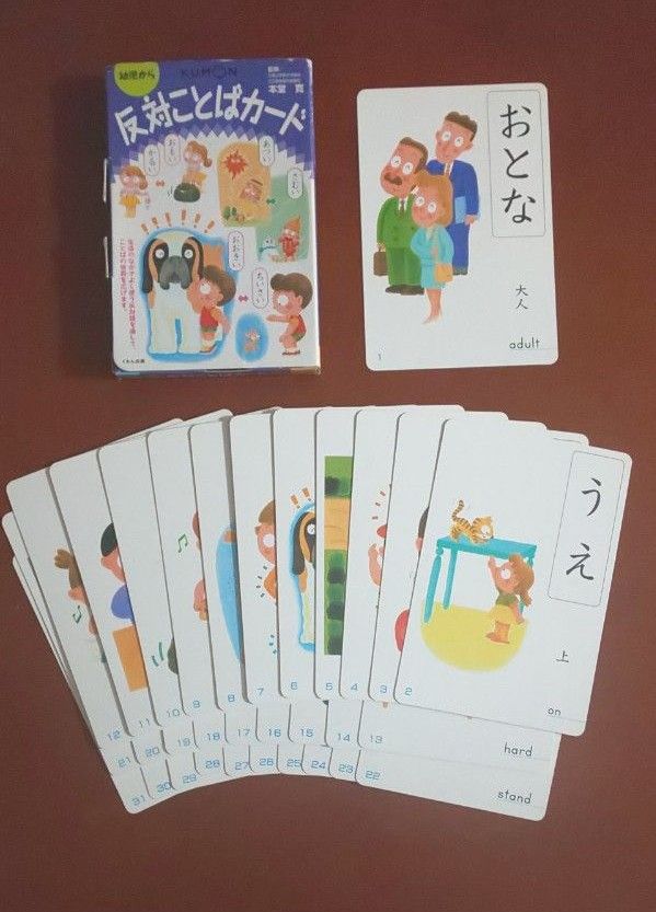 KUMON反対ことばカード くもん 学習用品  くもん出版 幼児教育 教材 反対言葉カード おまけシール付き