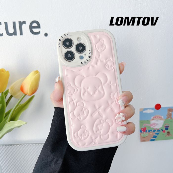 iphone14promaxケース カーバー TPU 　熊 ホワイト1