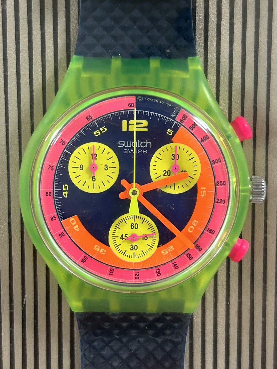 箱付き 未使用 1991年発売 SWATCH CHRONO スウォッチ Grand Prix クロノグラフ の画像1