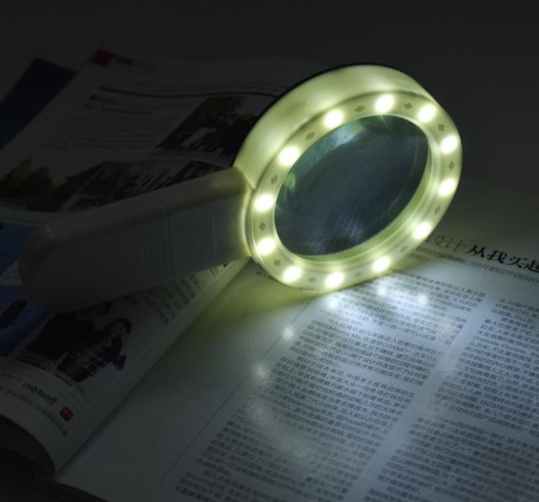 LED с подсветкой лупа 