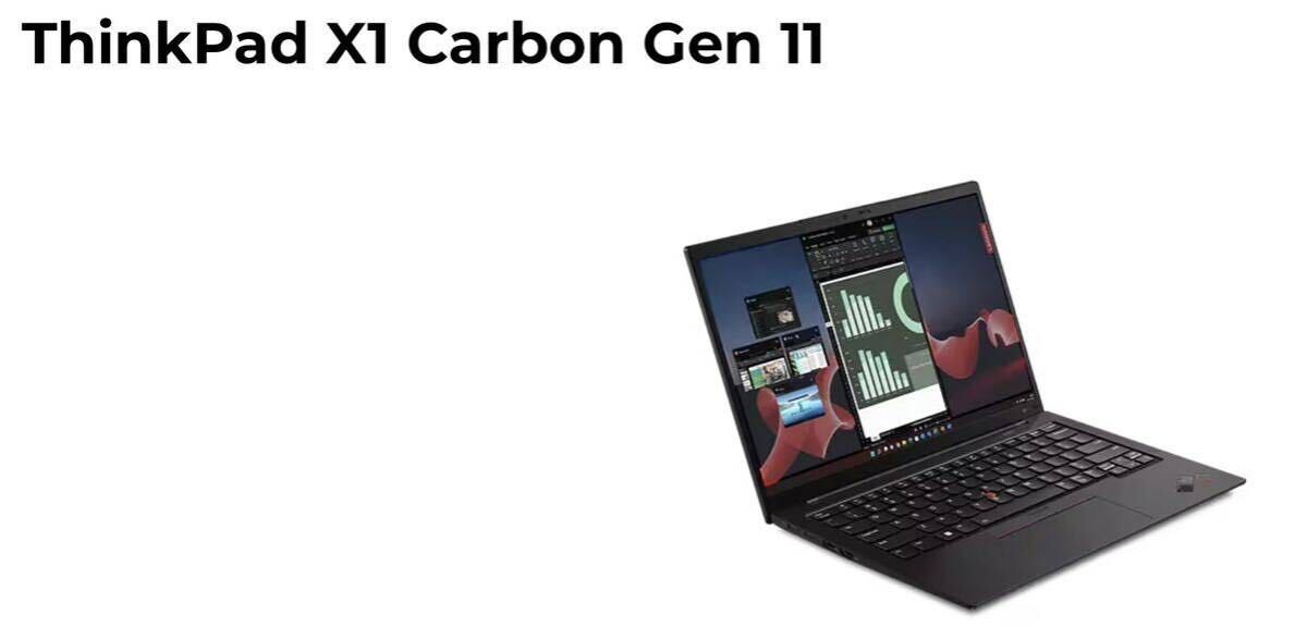 【新品】ThinkPad X1 Carbon Gen11 第13世代Intel CPUの画像1