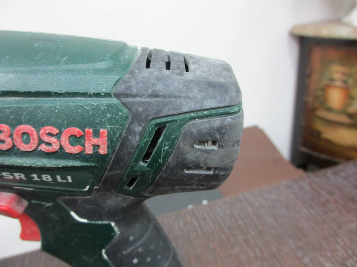 工具祭 ボッシュ BOSCH 充電式 ドライバードリル PSR18LI 使用品 バッテリー2個 充電器付の画像6