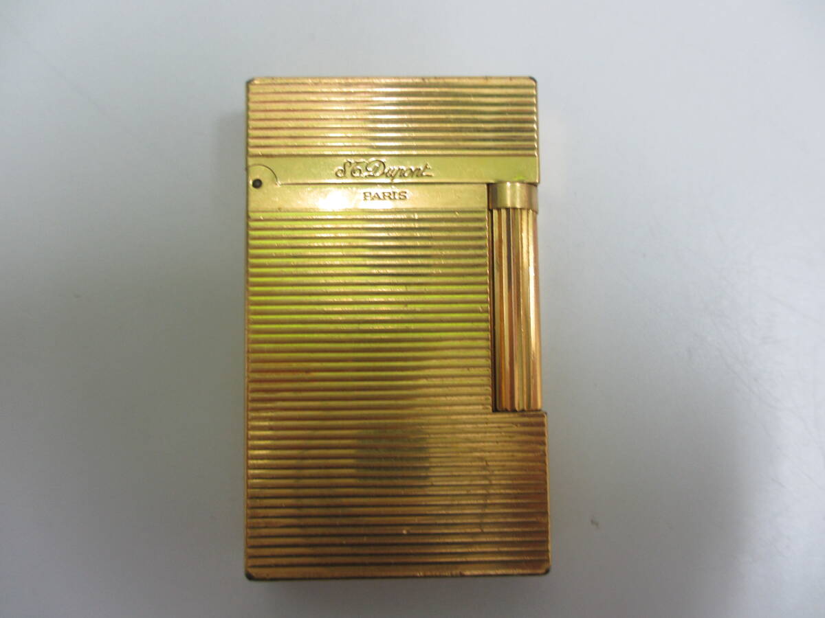 喫煙グッズ祭 デュポン ライター ガスライター ゴールドカラー 使用品 長期保管品 S.T.Dupont 現状着火OKの画像1