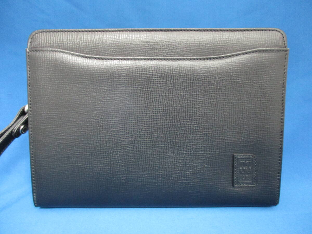 DAKS LONDON Dux second bag clutch bag leather bag leather bag black #1848