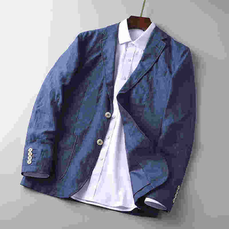 XZ-MM (実寸52B：XL度 )春夏 新品 新作 濃紺 ◆ 完売 新作■ 国内未販売 高品質 紳士 ◆ メンズ 紳士 ジャケット スーツの画像1