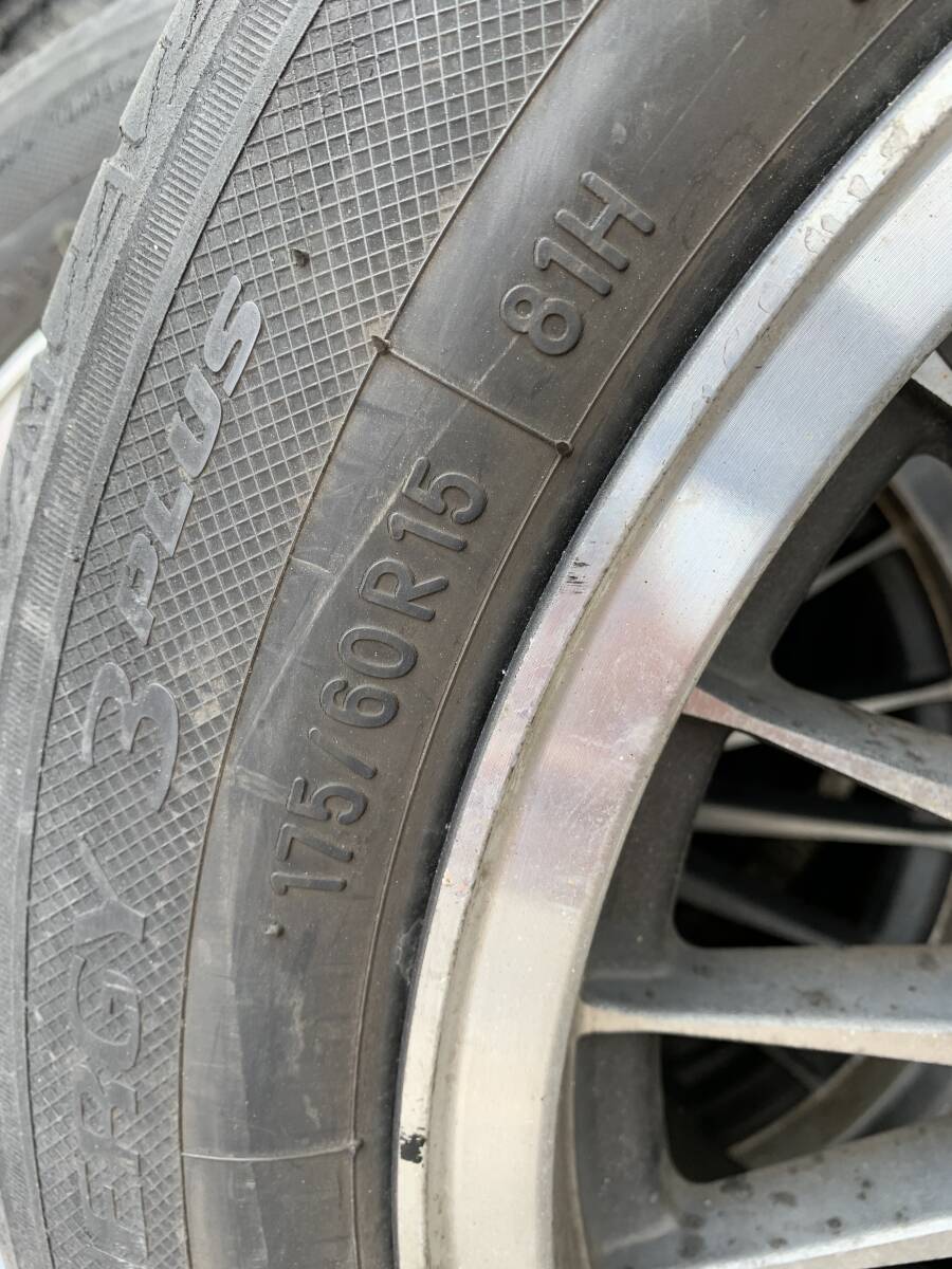 中古 STRINGS ストリングス 15x6.5J +20 114.3 4穴5穴マルチ 175/60R15 旧車 当時物 希少 4本セット の画像10