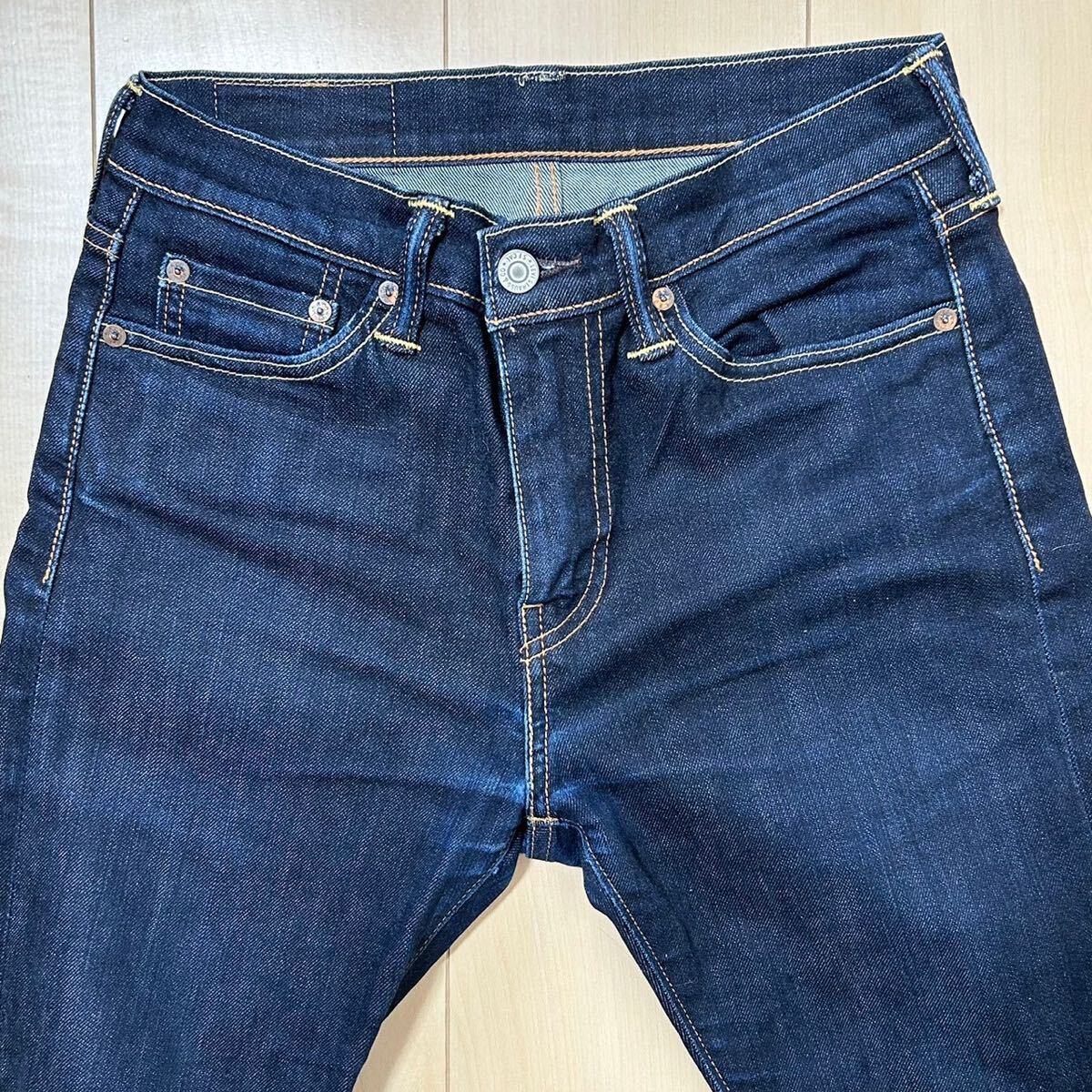 Levi's 510　リーバイス　ストレッチ　ストレート　スキニーデニムパンツ　ジーパン　ジーンズ　インディゴ　28×32　アメカジ　古着_画像4