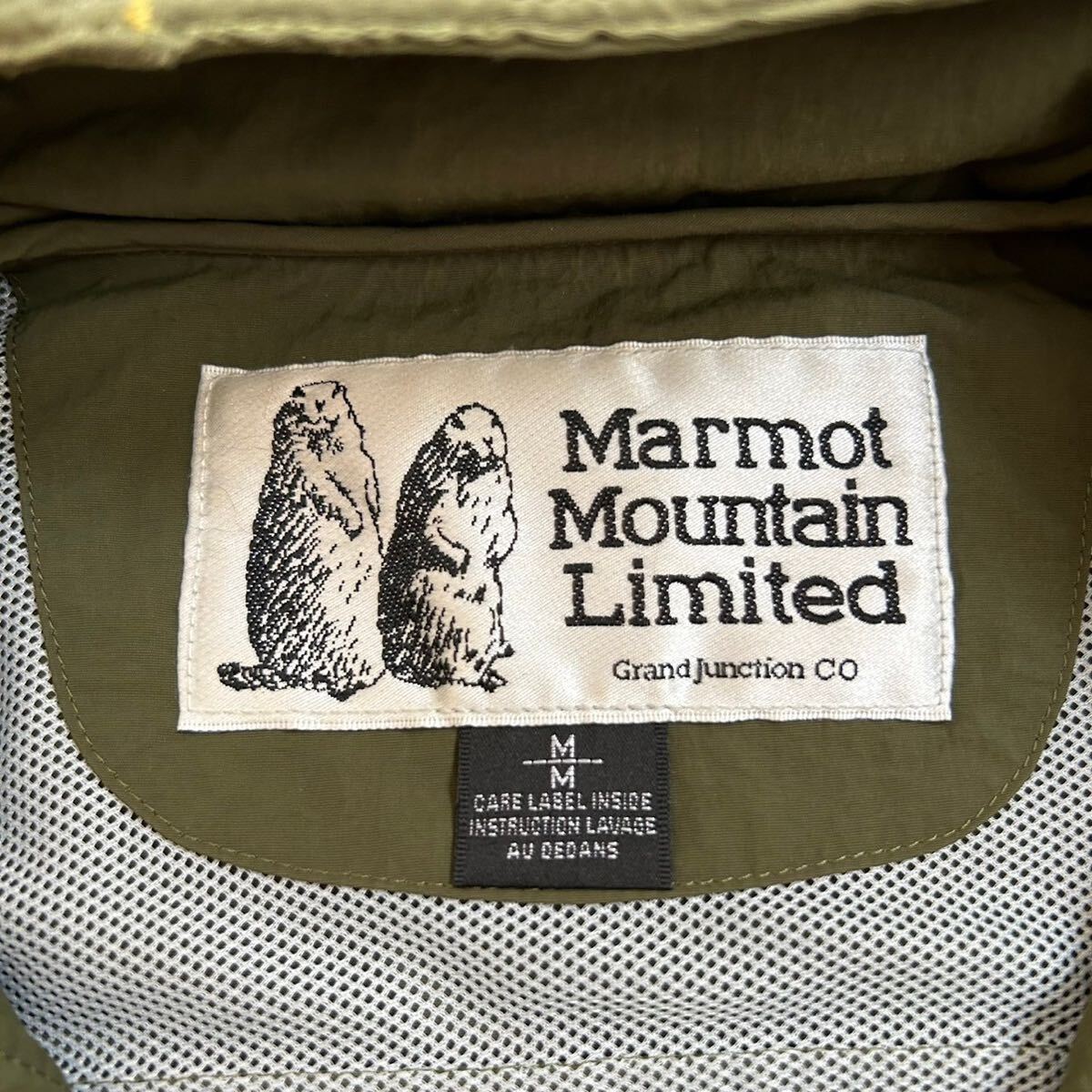 Marmot Mountain Limited　マーモット　ナイロンジャケット　マウンテンパーカー　カーキ　レディース　Mサイズ　フード着脱式　アウトドア_画像6