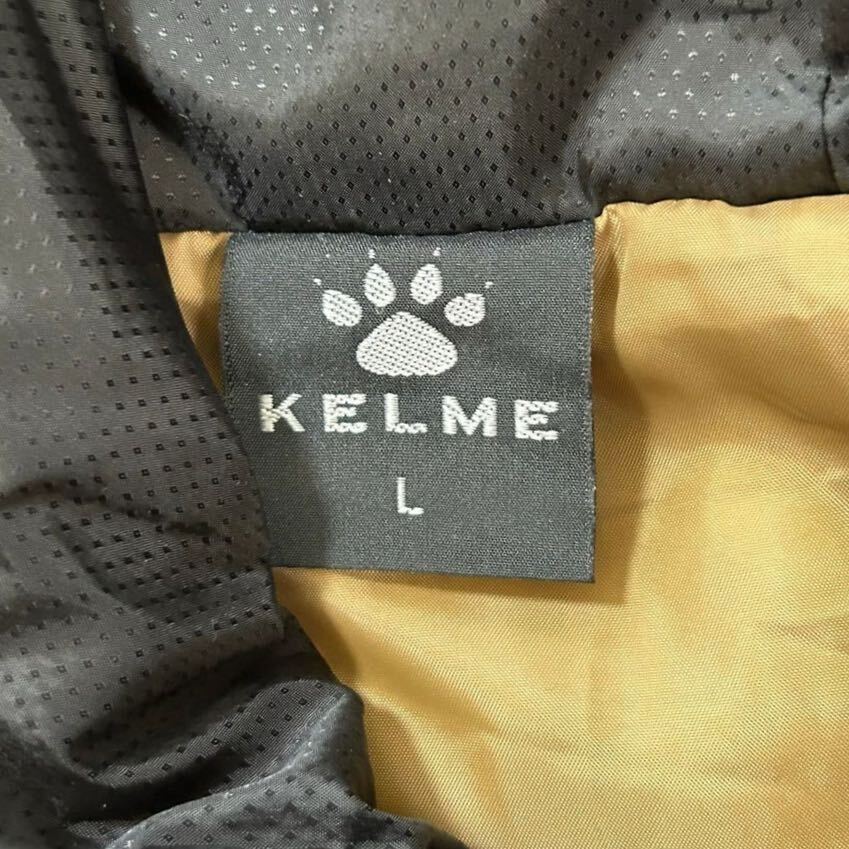 KELME　ケルメ　軽量　中綿入り　ベンチコート　エコダウン　ブラック　メンズ　Lサイズ　サッカー　フットサル　スポーツ観戦_画像7