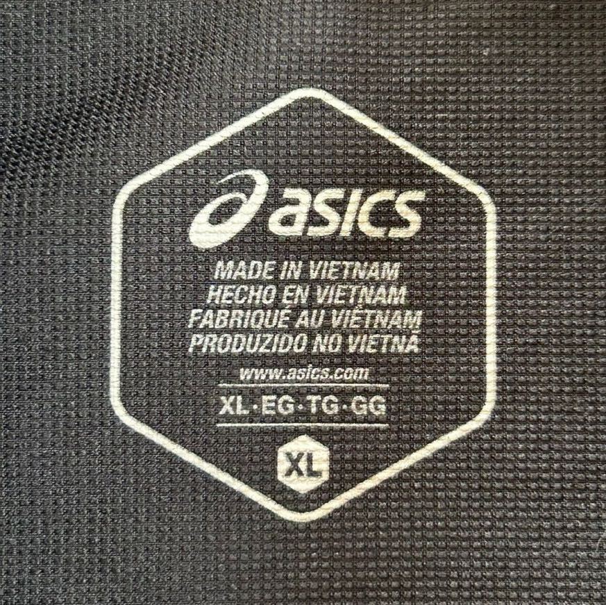 asics　アシックス　ジップアップ　トレーニングウェア　ジャージ　ブラック　メンズ　XLシャツ　大きなサイズ_画像4