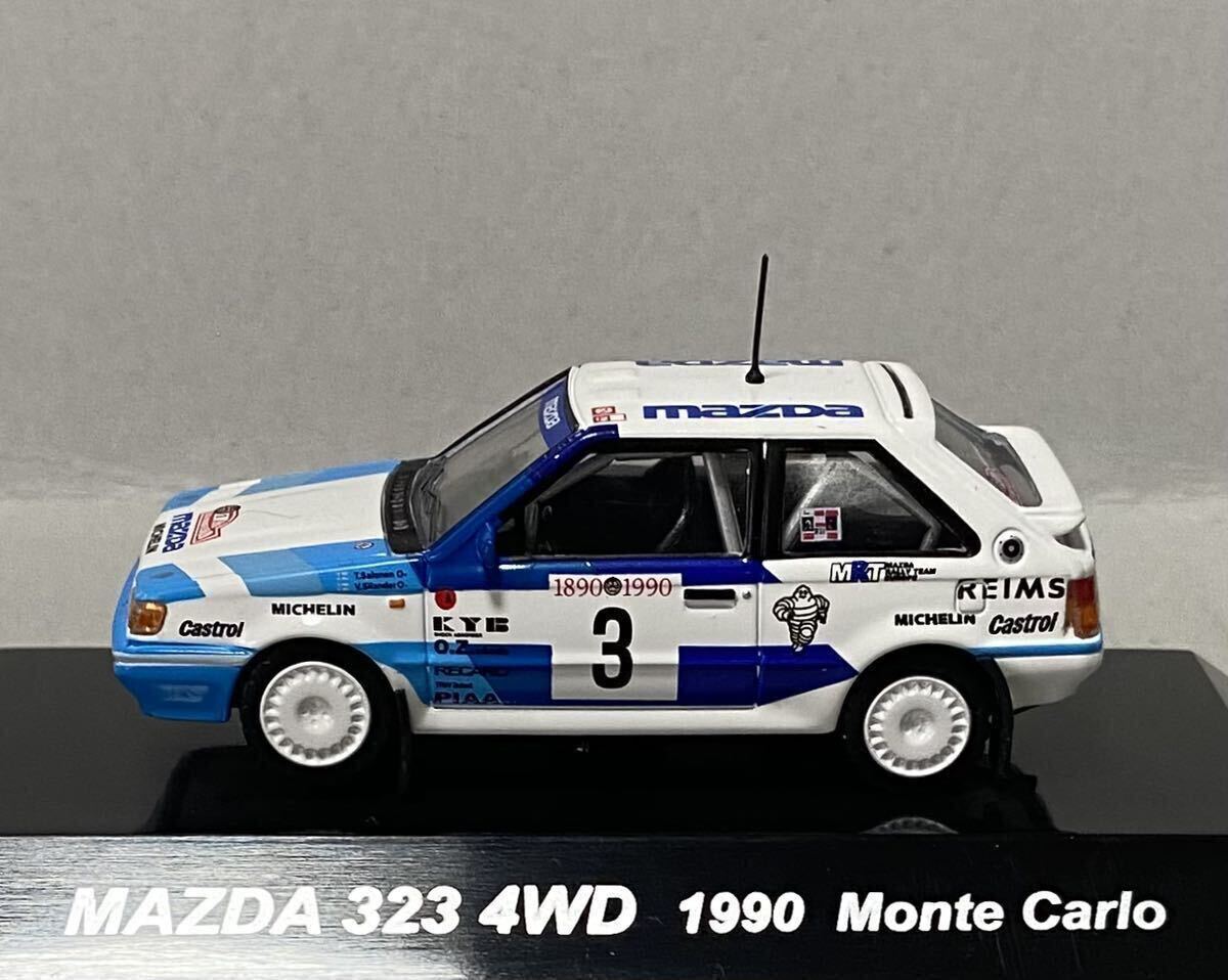 CM'S ラリーカーコレクション SS.15 MAZDA 323 4WD No.3 T.サロネン 1990 WRCラリーモンテカルロ 8位_画像3