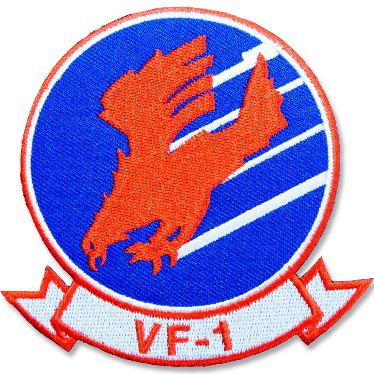 ミリタリーワッペン【VF-1】アイロン接着 青 エアフォース アメリカ空軍 トップガン USネイビーアメカジ パッチ MA-1 フライトジャケットの画像2