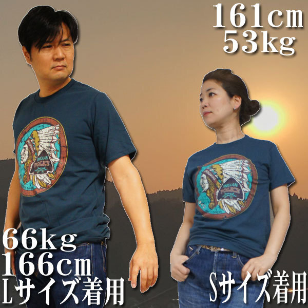 インディアン ポリス【半袖】M 】アメリカンヴィンテージ風レトロTシャツ アメカジ ビンテージ Tシャツ ネイティブアメリカン プリント_画像4