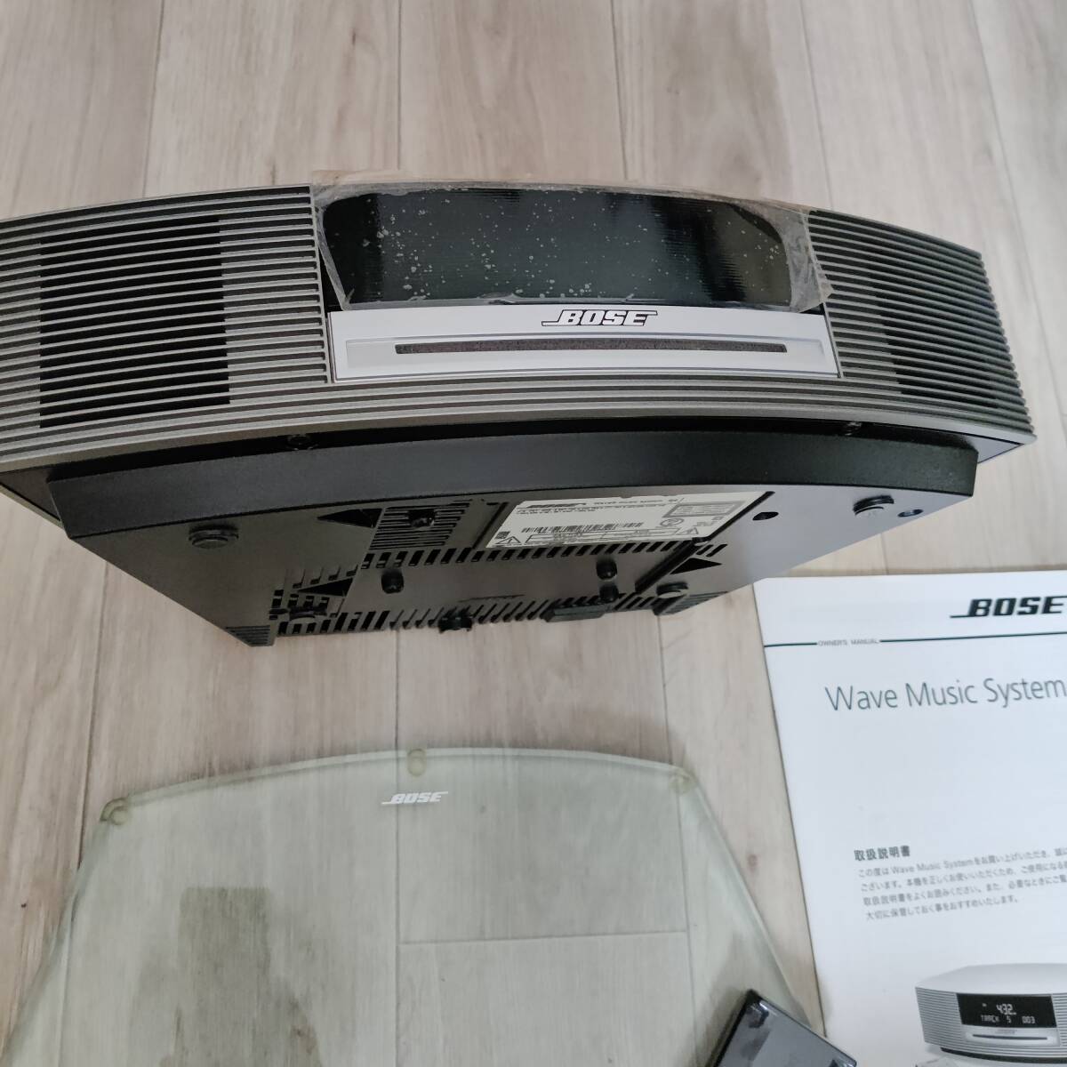 【547K6W】BOSE Wave music system 本体 リモコン ガラス台 ジャンク JUNKの画像4